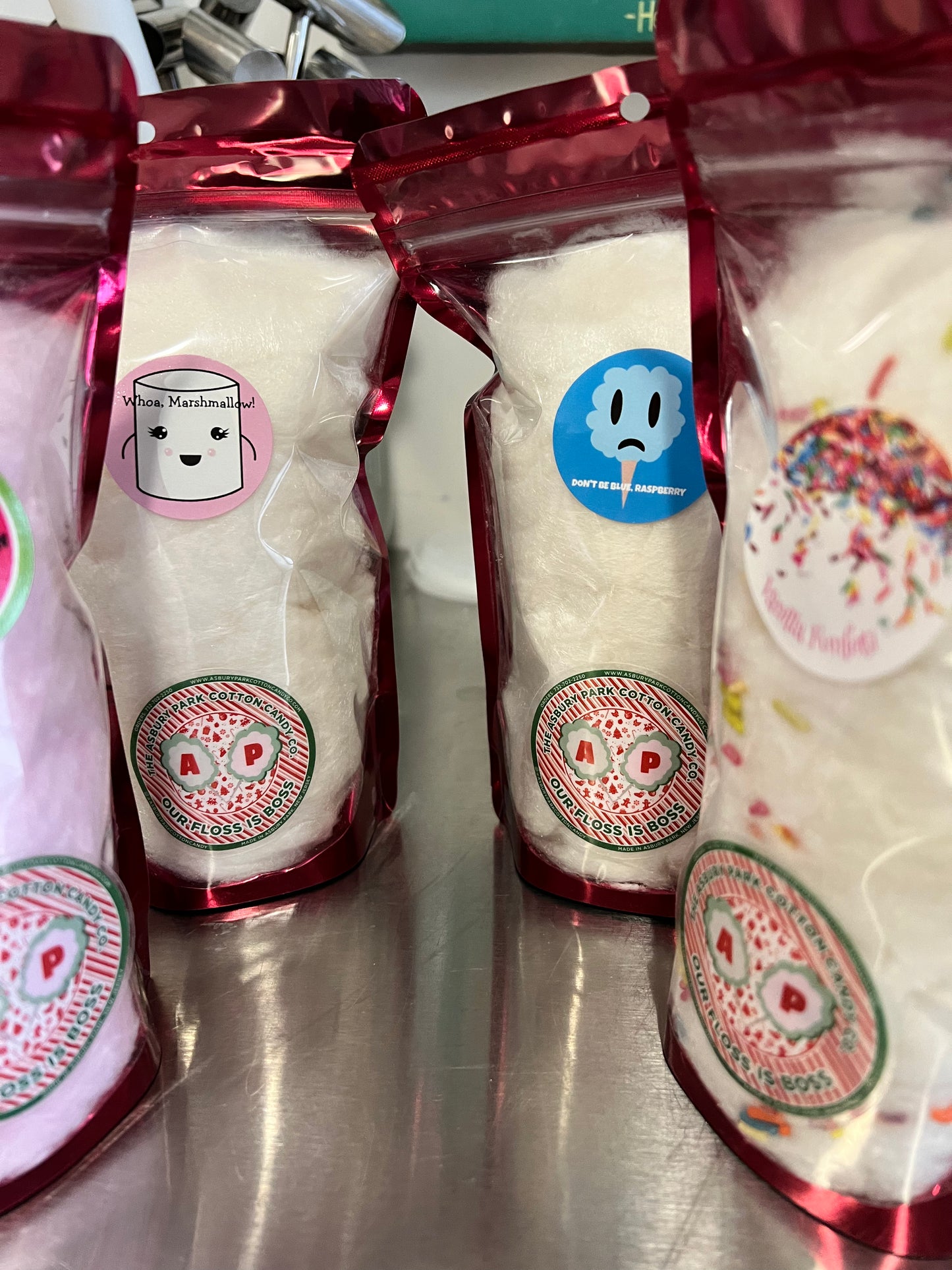 LIMITED EDITION: Cotton Candy Stuffed Pouches -- Christmas